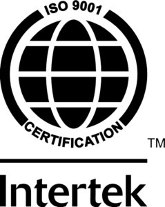 Logo for the ISO 9001 Certification and Intertek